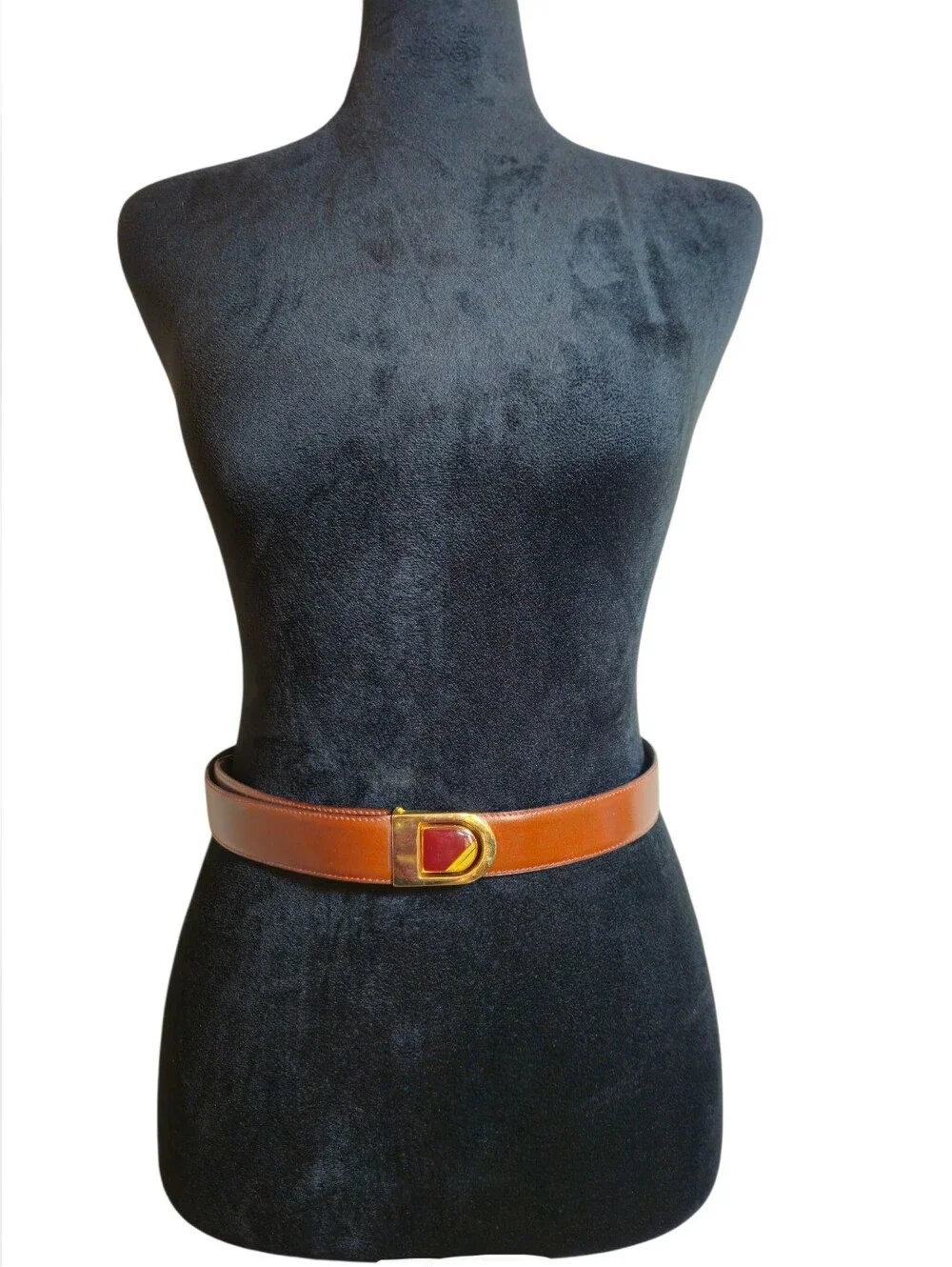 Vintage Riccardo Marcello Women's Brown Itailan Leather D-Ring Belt Size M